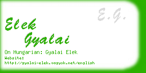 elek gyalai business card